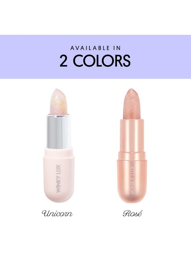 Winky Lux Glimmer Balm Ph Lip Balm Color Changing Lipstick And Tinted Lip Balm Vegan & Cruelty Free Lip Balm Hydrate & Plump Pink Shimmer Lipstick Rosé - Image 5