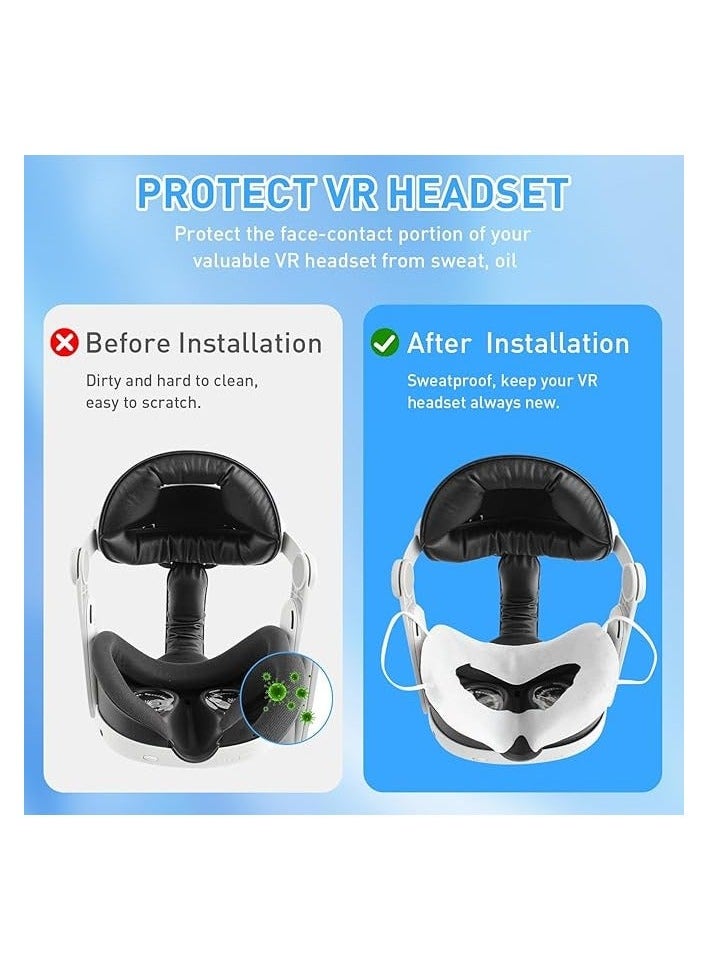 Raxoom - 50Pcs Disposable VR Sweat Masks, Breathable Cover Eye Mask for Oculus Quest 3, Quest 2 & Apple Vision Pro, Hygienic Face Guards for Active Gaming - Image 1
