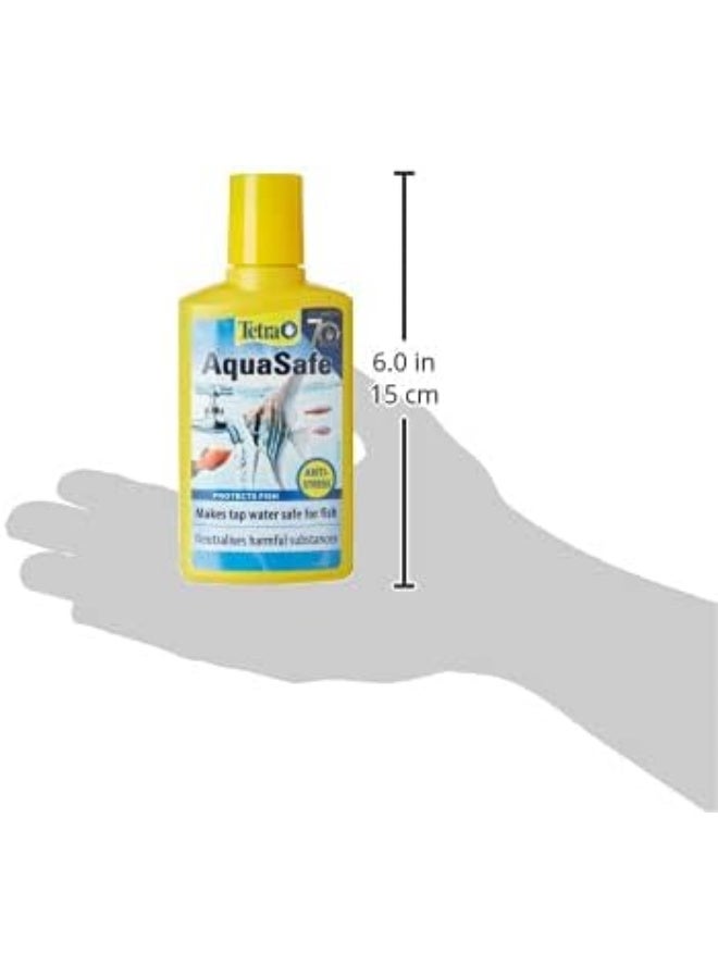 Tetra Tetra AquaSafe to Turn Tap Water into Safe and Healthy Water for Fish and Plants, 250 ml Yellow  - Image 4