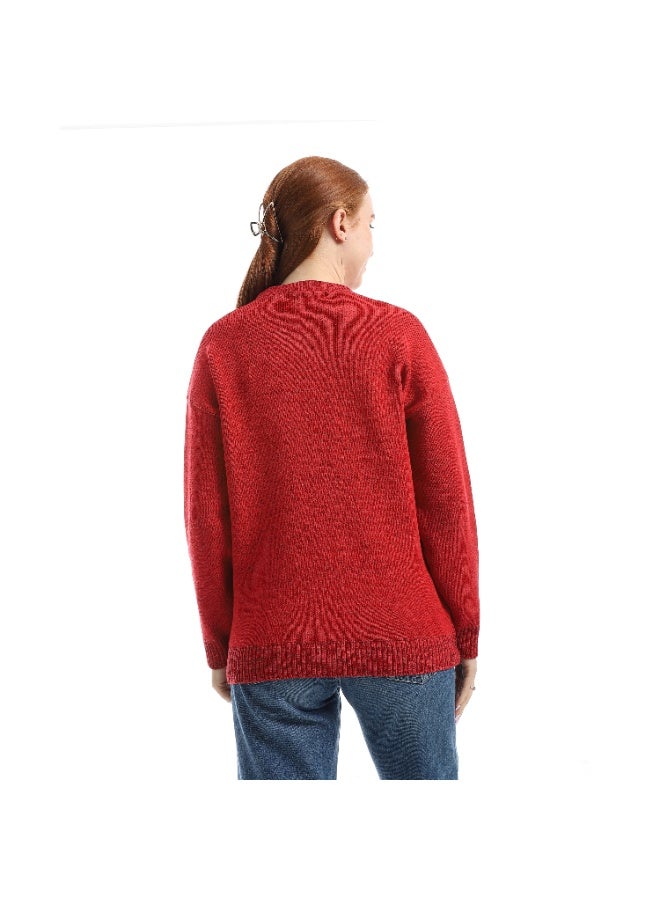 سيزار بلوفر حريمي صوف مزود بنقش حروف انجليزية - Image 3