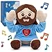 Yelakey Jesus Plush Peek A Boo Toy Jesus Stuffed Doll Religious Plushie with 15 Bible Songs for Kids Christmas Easter Gifts 10 - Image 2
