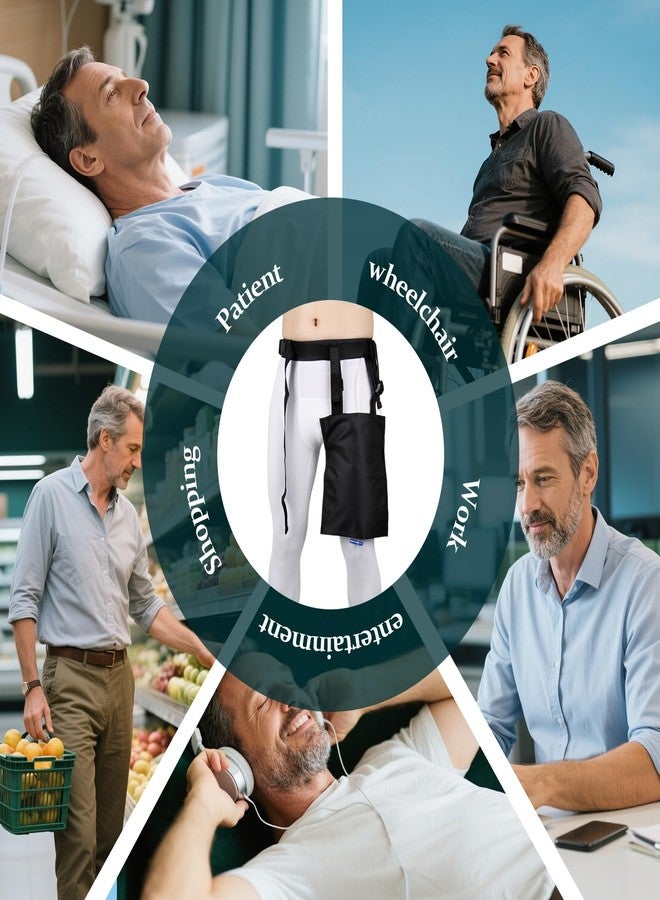 ZXMOBY 3-Way Adjustable Catheter Leg Bag Holder,Waist Leg Straps + Height-Adjustable Pouch for Secure Catheter/Ostomy Care - Secure, Hands-Free Pouch for Men Women - Image 5