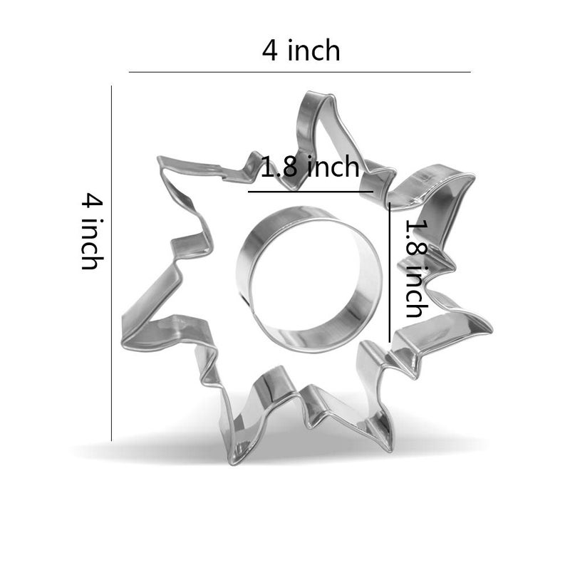 Keewah 4 inch Sun Cookie Cutter - Stainless Steel - Image 2