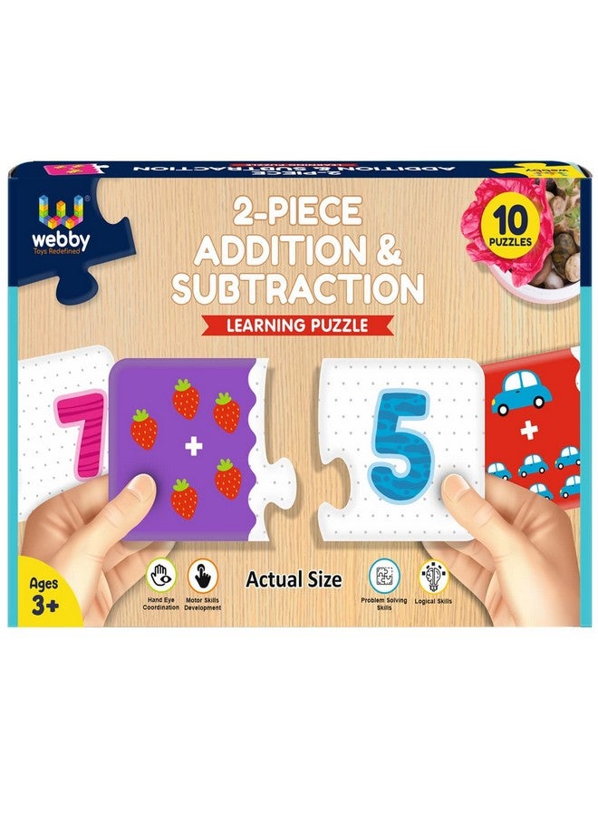 Webby Addition Subtraction 2 Pieces Learning Pack Jigsaw Puzzle, Montessori Early Educational Pre School Puzzle Toys for 3+ Years Kid - Image 1