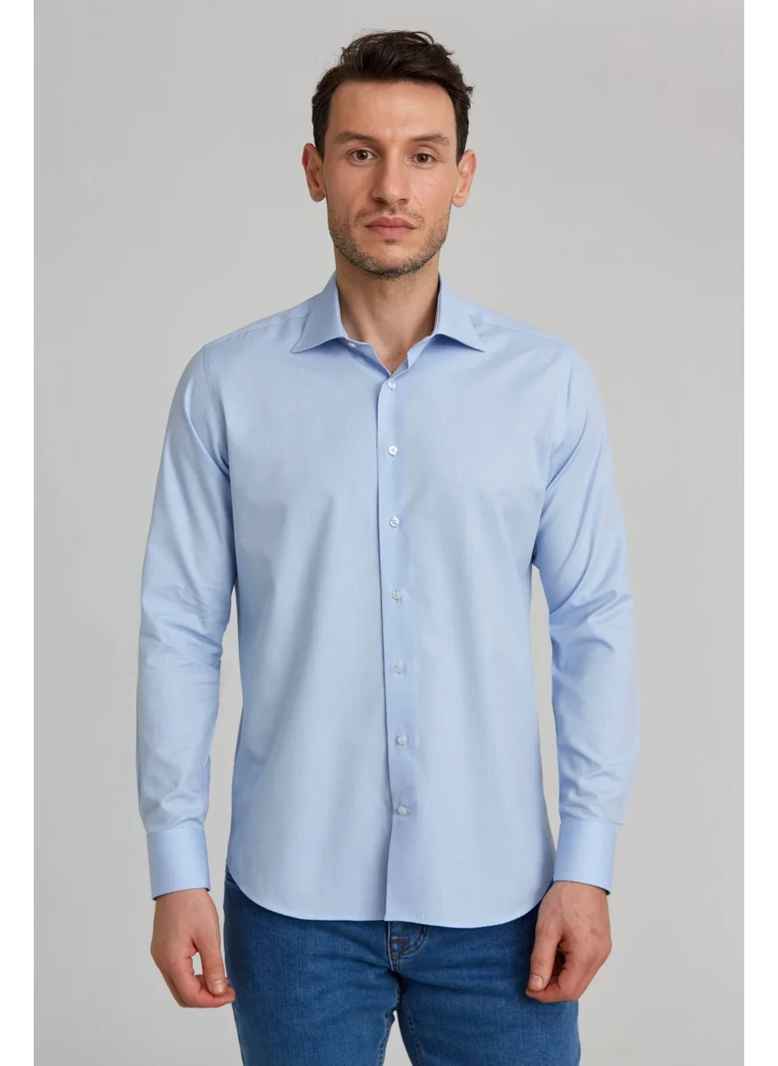 Bisse Regular Fit Uk Classic D Collar No Pocket Blue GMKLS1KD224004_D35