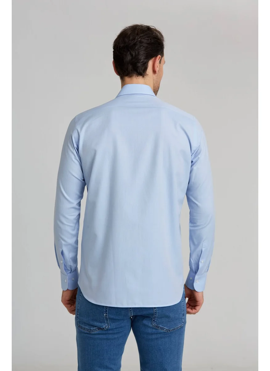 Bisse Regular Fit Uk Classic D Collar No Pocket Blue GMKLS1KD224004_D35