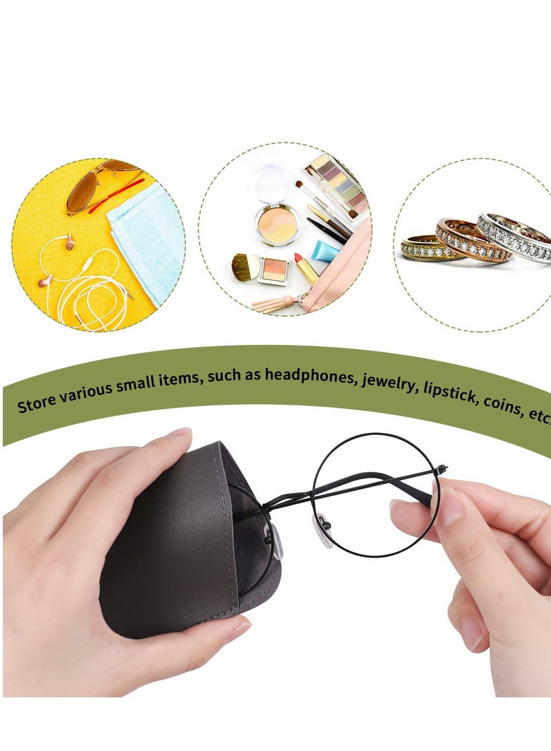 Zikra 4-Pack Soft Eyeglasses Cases, PU Leather Reading Glasses Pouches, Anti-Scratch Sunglasses Bags for Men, Women, and Kids - Stylish Spectacles Storage Solution. - Image 3