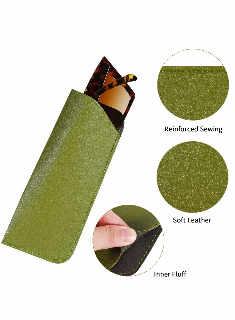 Zikra 4-Pack Soft Eyeglasses Cases, PU Leather Reading Glasses Pouches, Anti-Scratch Sunglasses Bags for Men, Women, and Kids - Stylish Spectacles Storage Solution. - Image 4