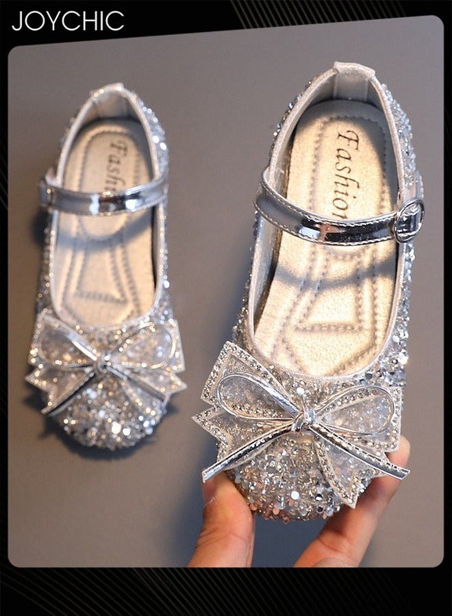 Joychic أحذية كريستال أميرة للبنات عصرية صيفية قابلة للتنفس ومريحة من الجلد الصنادل - Image 1