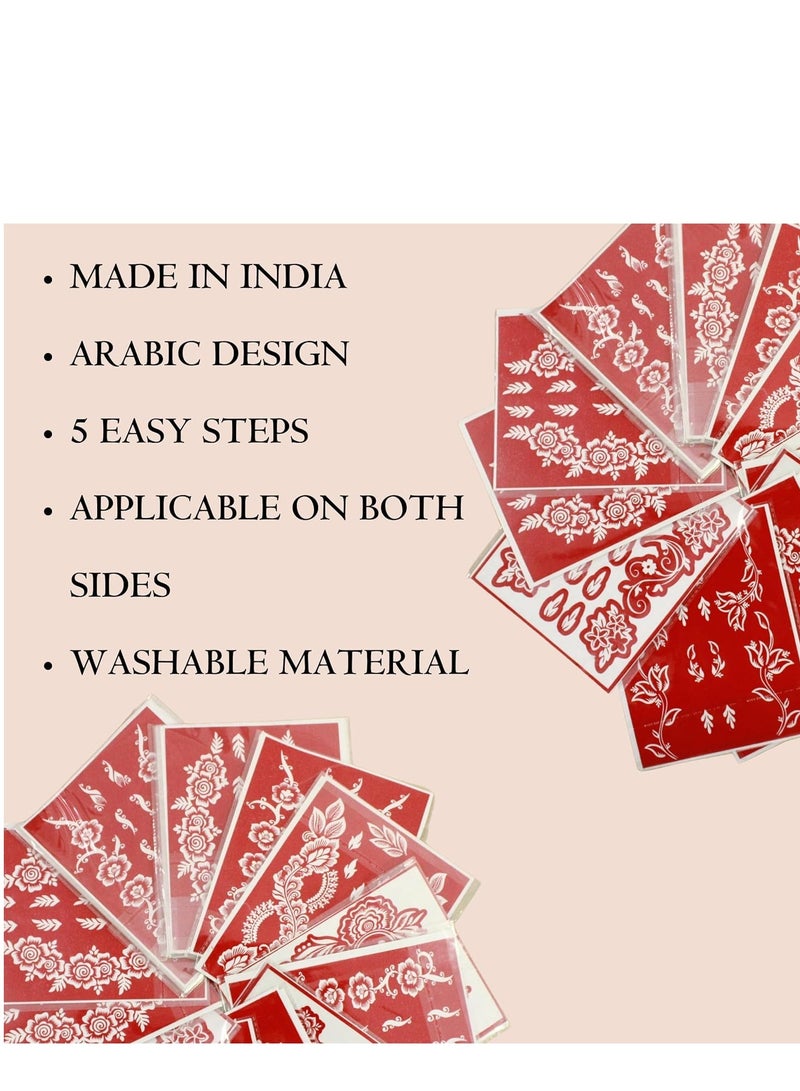 أمينا معجون حناء أمينة الفوري، مخروط أنبوبي | مع مجموعة مجانية من 3 ملصقات/استنسلات كاملة لليدين | بدون مواد كيميائية | يدوم طويلاً | عبوة من 12 قطعة × 35 جرامًا لكل قطعة | لون أسود - Image 3