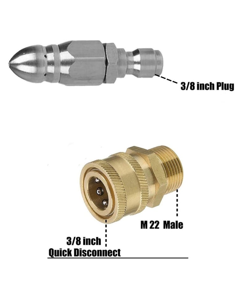 FIELDSTAR Premium Quick Connector Rotary Nozzle for Gutter, Sewer & Drain Cleaning | Fits JPT, Starq, Resqtech, Agaro, Shakti & More - Image 2