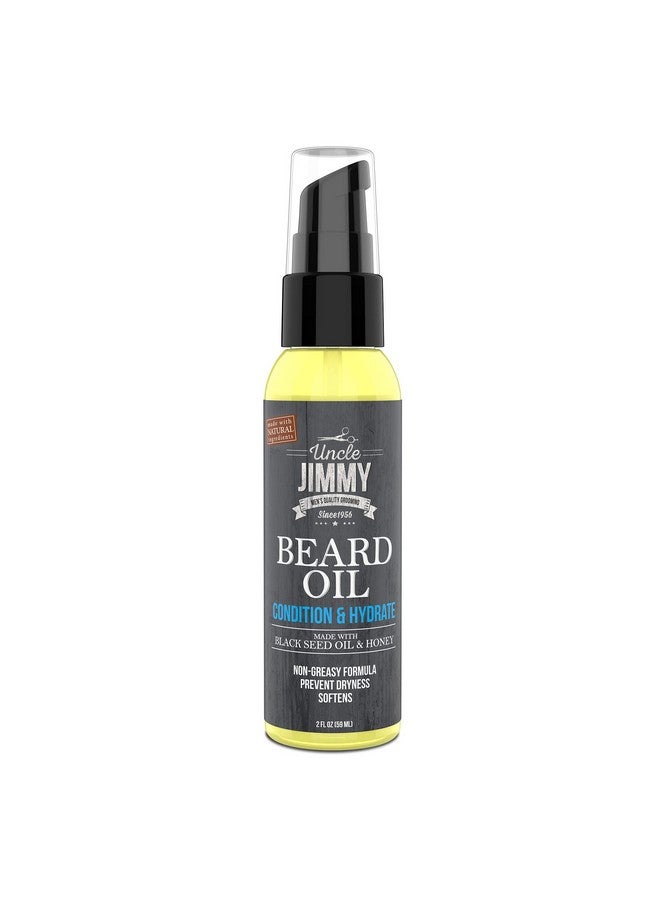 uncle jimmy Beard Oil Restores Moisture Softens And Reduces Beard Itch For Facial Hair Of All Lengths Made With Black Seed Oil & Honey 2Oz (T108) - Image 1