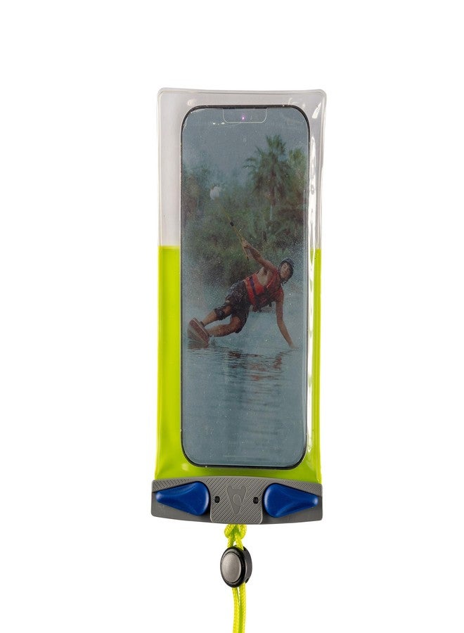 Aquapac Waterproof Phone Case, Small, Lime Green, Lanyard, iPhone and Android, Made in The UK, Hiking, Mountain Biking, Running Accessory, Travel Essential, 5 Year Warranty. IPX8 Certified to 30 ft. - Image 1