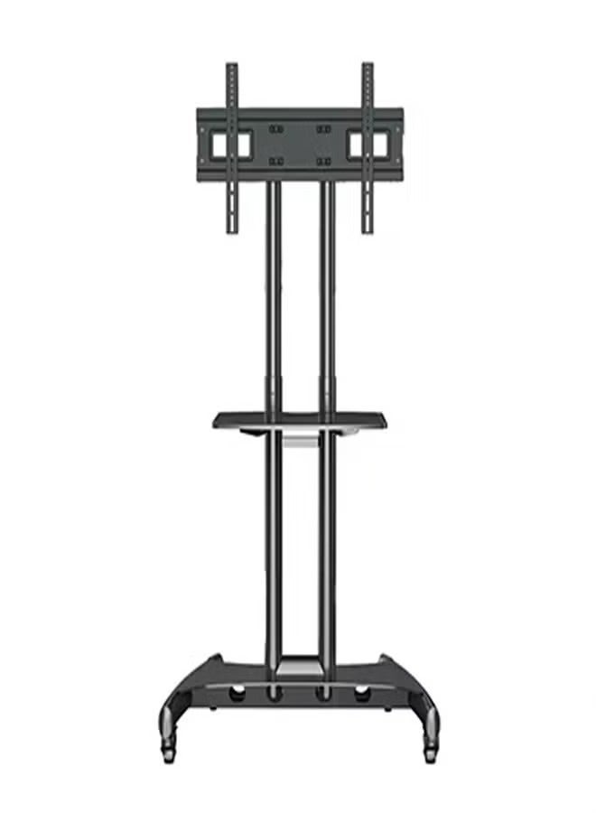 Skill Tech AVA1500 60 1P Large Height Adjustable Professional TV Trolley Stand for 32–75 Inch Screens, VESA 600x400mm, Max Load 46kg – Rolling TV Stand for Home & Office Black - Image 1
