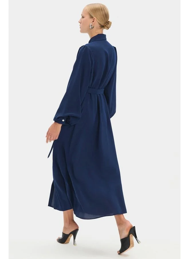 JUNE Embellished Belted Shirtdress
