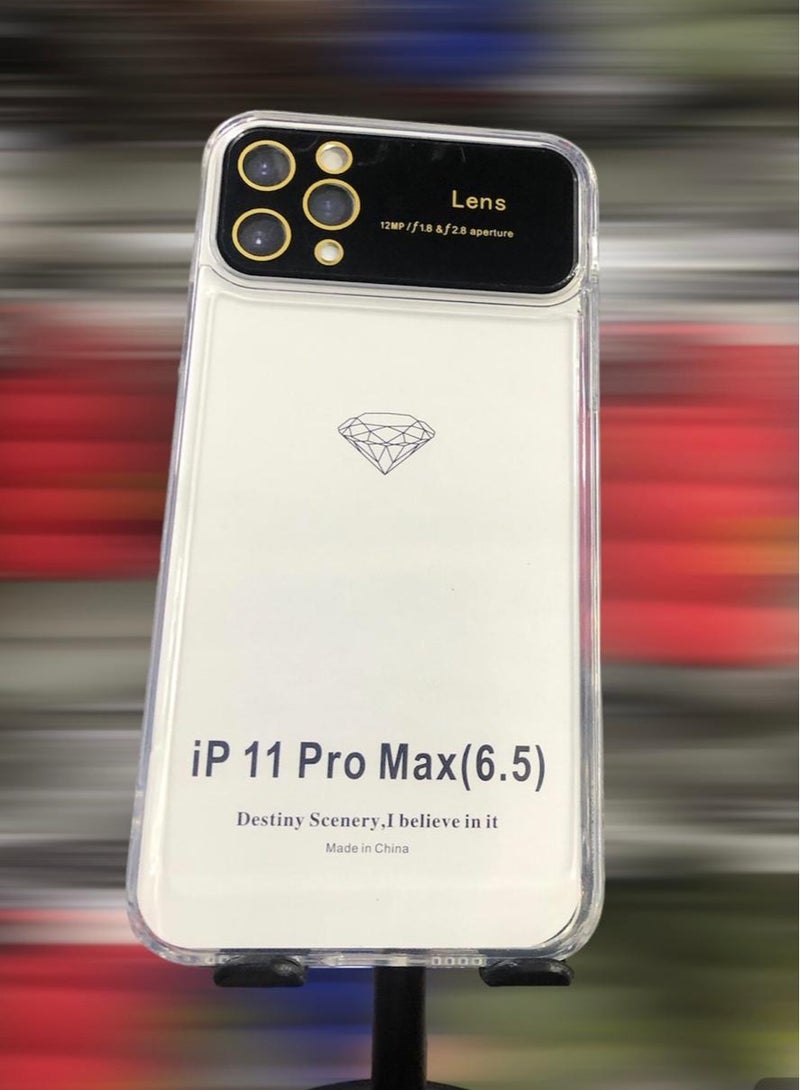 اي فون 11 برو ماكس نافذة عدسة شفافة اي فون القضية