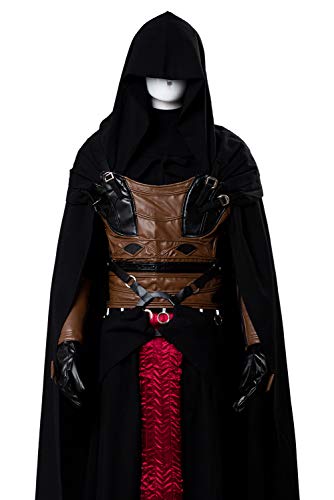 ClSSTEV Men's Cosplay Full Set Outfits Halloween Tunic Hooded Robe Knight Costume - Image 5