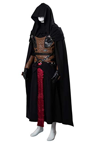ClSSTEV Men's Cosplay Full Set Outfits Halloween Tunic Hooded Robe Knight Costume - Image 2