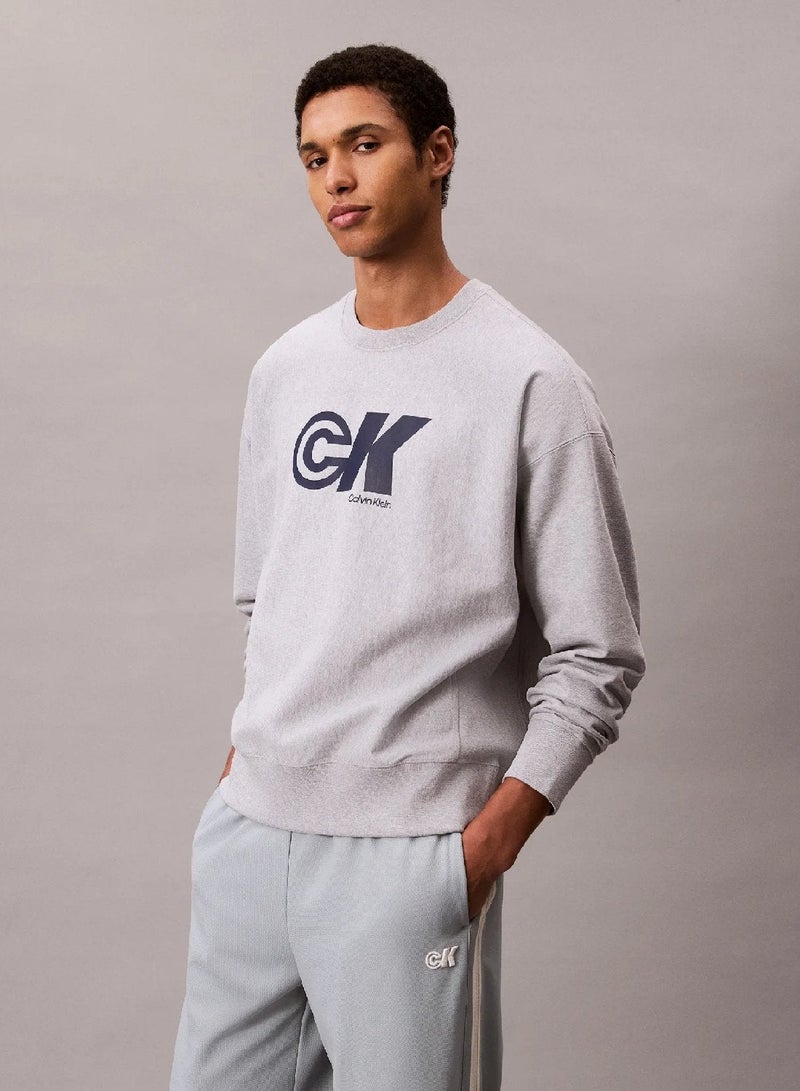 Calvin Klein Jeans Relaxed Graphic Logo Sweatshirt - Image 1