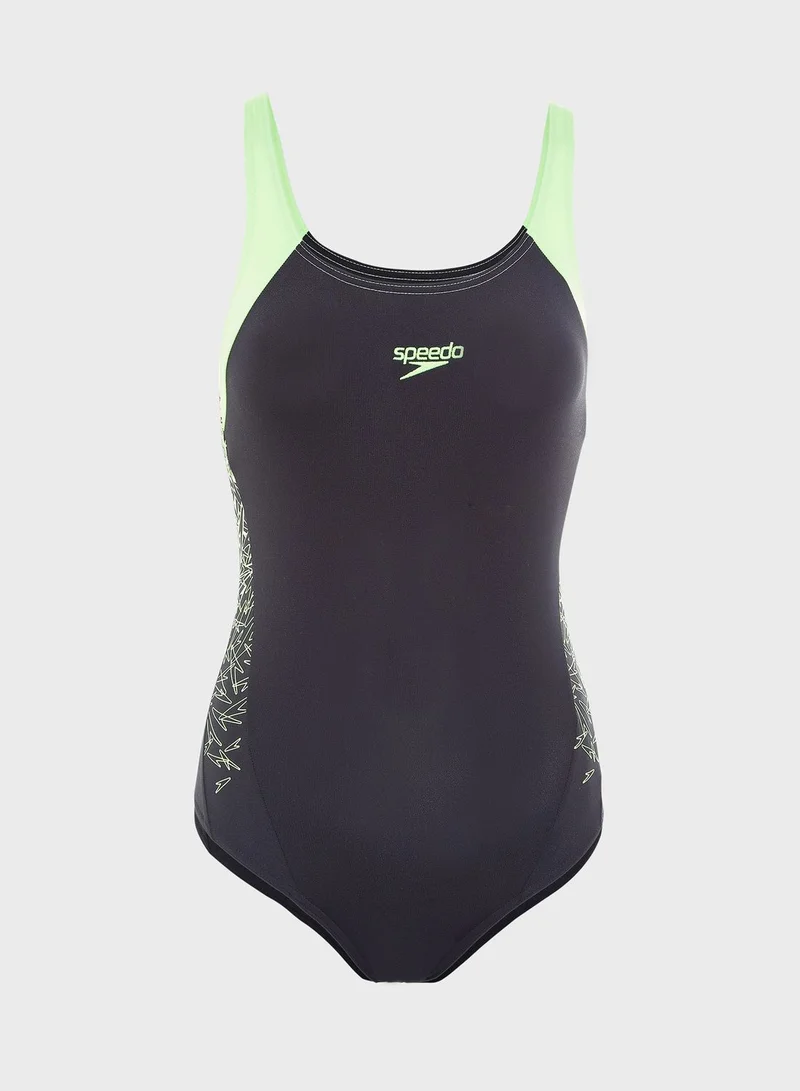 speedo Boom Splice Muscleback Swimsuit