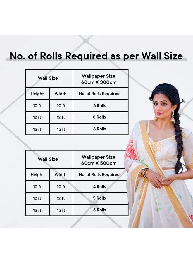 Kuber Industries Oil Proof Wallpaper For Walls Artistic Pattern Easy To Peel Stick & Remove Diy Heat Resistant Wallpaper Suitable On All Walls Pack Of 2 Roll60 Cm X 500 Cm - Image 5