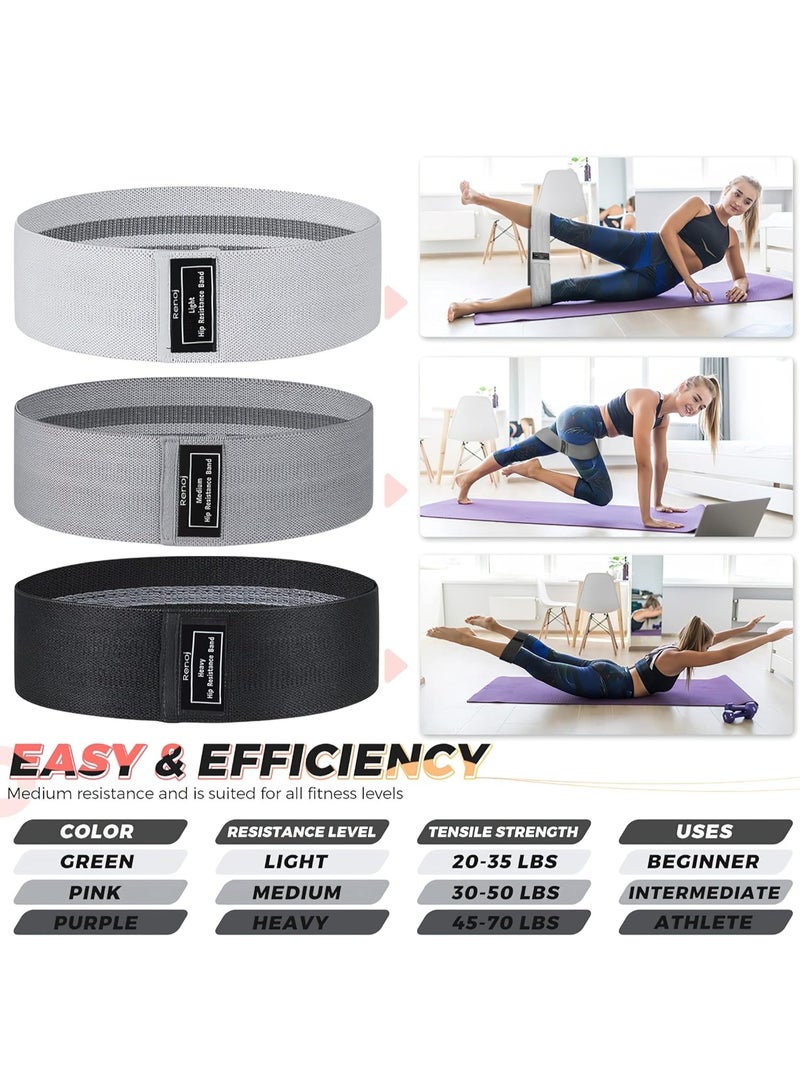 Bukela Resistance Bands, Yoga Starter Sets for Women and Men, 3 Set of Stretch Exercise Workout Bands for Booty Legs, Elastic Pilates Flexbands - Image 3