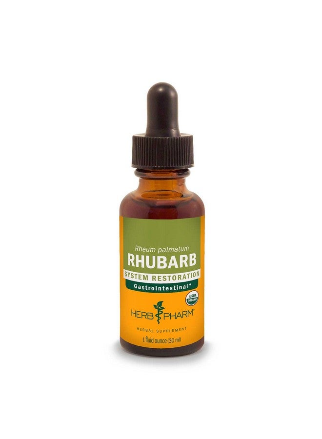 Herb Pharm Certified Organic Rhubarb Liquid Extract for Digestive System Support, 1 Fl Oz (Pack of 1)