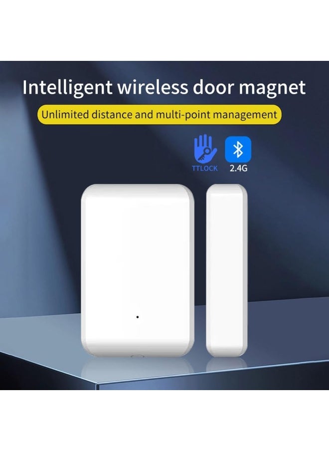 eplusm 2.4GHz Wireless TTLOCK Door Sensor Smart Door Lock Sensor White ABS Door Contact Detection Open Close Status Works with TTLOCK App Smart Locks  - Image 3