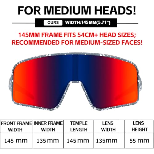 MAXJULI Polarized Sunglasses for Men Women, Windproof Outdoor Sports Cycling Running UV400 Protection Sun Glasses (Grey with White Splatter/Purple Lens) - Image 2