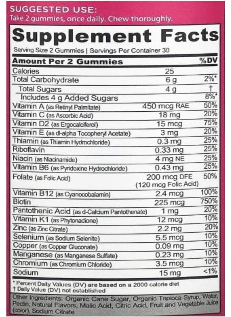 Goli Nutrition Women's Complete Multi, 225 mcg - 60 Gummies  - Image 2