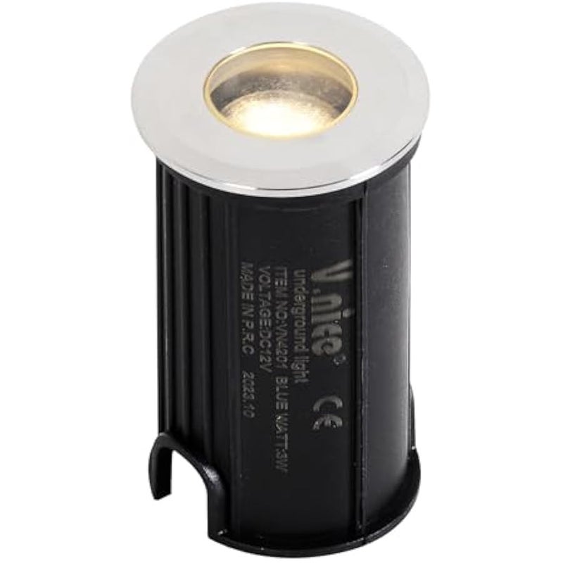 V.nice LED Underground Lights 12V IP65 Waterproof In-Ground Deck Path Lights, 3W/6W, 3000K or Blue, Stainless Steel + Aluminum Body, 4 Models for Outdoor Landscape & Walkway Lighting - Image 1