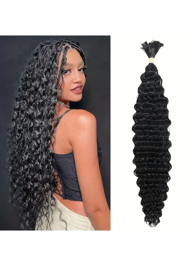 Deep Wave Braiding Hair 24 Inch Light Gold Unisex Bulk 100g For Boho Braids Parties Festivals - Image 1