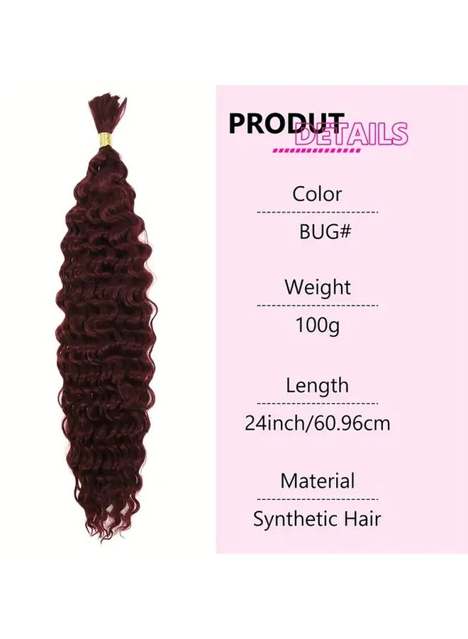 Deep Wave Braiding Hair 24 Inch Light Gold Unisex Bulk 100g For Boho Braids Parties Festivals - Image 4