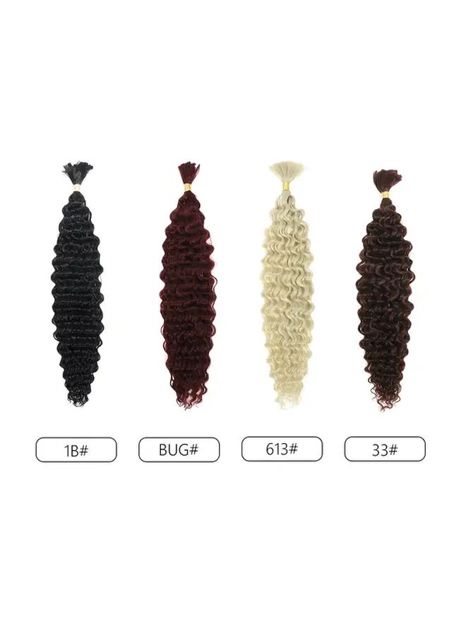 Deep Wave Braiding Hair 24 Inch Light Gold Unisex Bulk 100g For Boho Braids Parties Festivals - Image 2