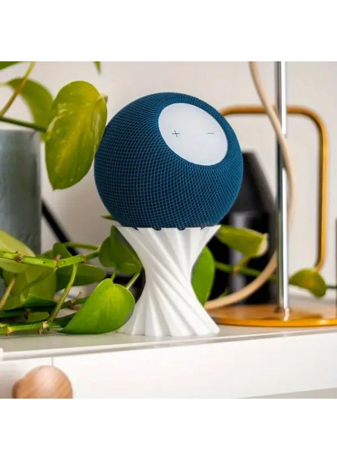 White Ball Shaped Speaker Stand For Apple HomePod Mini Desktop Holder - Image 2