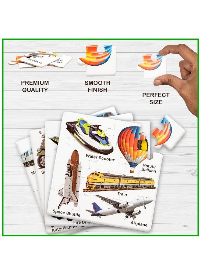 Ratna's Educational Transport Jigsaw Puzzle for Kids to Enhance Their Knowledge About Different Transport Vehicles This is a 8-10-12-14 Pieces Puzzle - Image 3