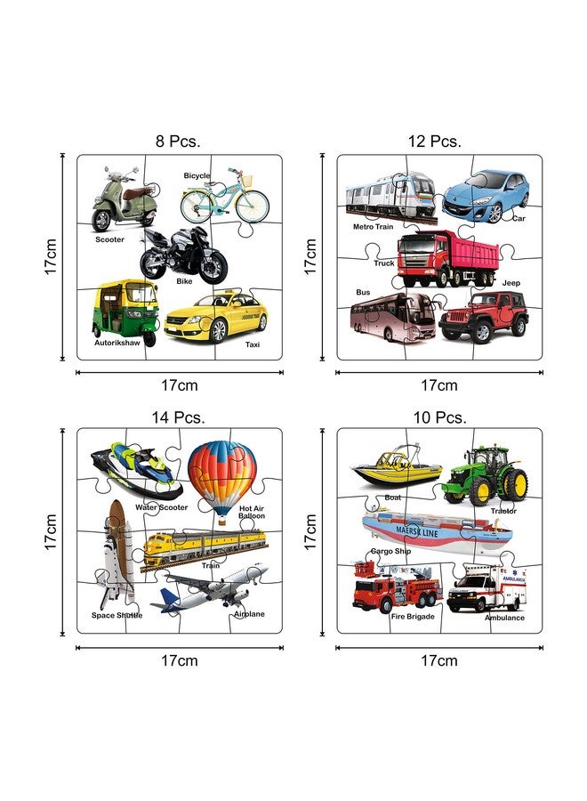 Ratna's Educational Transport Jigsaw Puzzle for Kids to Enhance Their Knowledge About Different Transport Vehicles This is a 8-10-12-14 Pieces Puzzle - Image 2