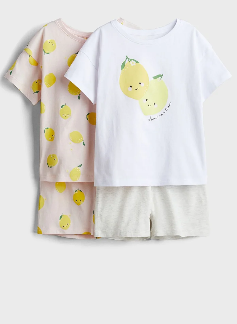 اتش اند ام Kids 2 Pack Printed Pyjama Set