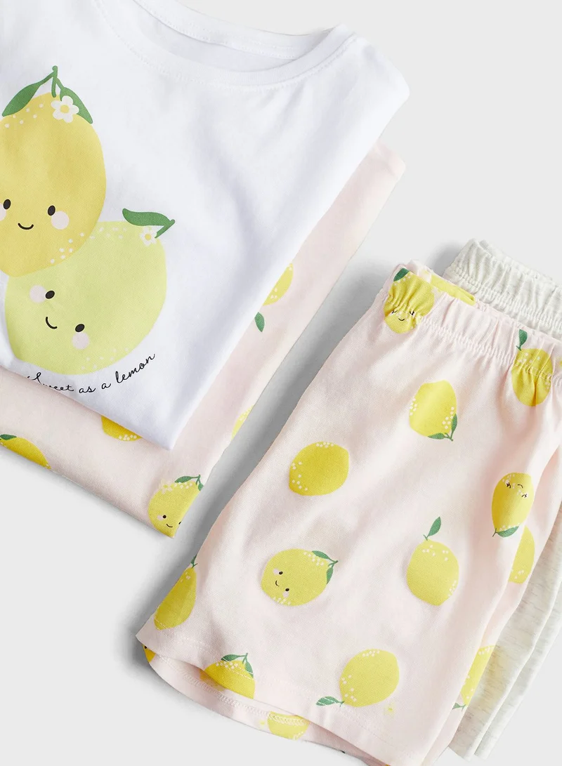 اتش اند ام Kids 2 Pack Printed Pyjama Set
