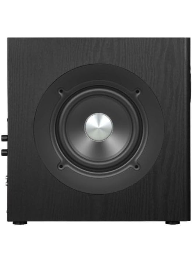 Edifier T5s ACTIVE SUBWOOFER - 8" Woofer - 70 Watt - Low Pass Filter - Frequency up to 35Hz - MDF Enclosure for Reduced Resonance - Standby - RCA Connectors - Timeless Design Black - Image 2