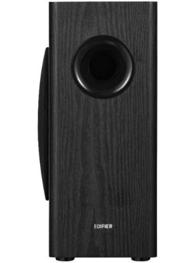 Edifier T5s ACTIVE SUBWOOFER - 8" Woofer - 70 Watt - Low Pass Filter - Frequency up to 35Hz - MDF Enclosure for Reduced Resonance - Standby - RCA Connectors - Timeless Design Black - Image 5