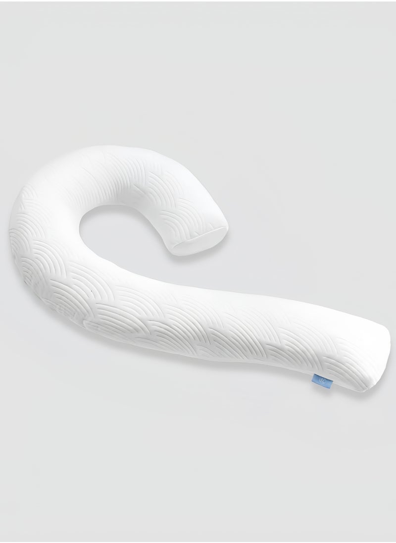 DIYANOO - Body Pillow for Adults - Soft Long Bed Pillows Insert for Sleeping - Shredded Memory Foam & Removable Washable Cover - Swan Shaped Side Sleeper Pregnancy Pillow (White) - Image 1
