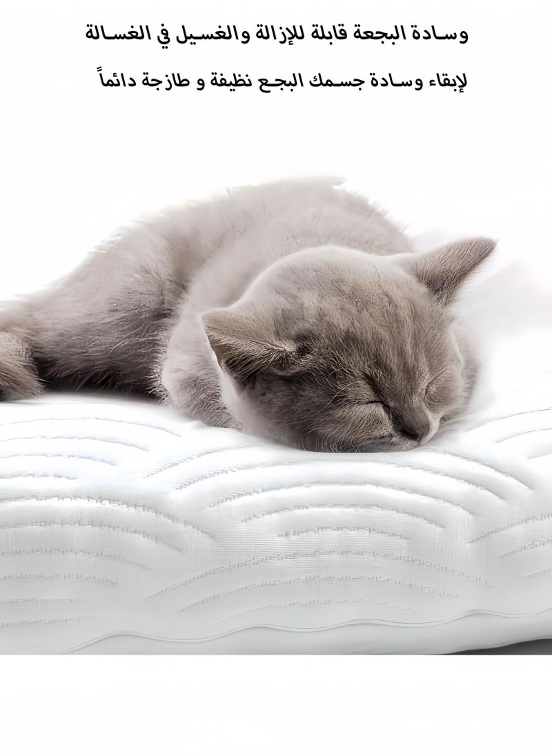 DIYANOO - Body Pillow for Adults - Soft Long Bed Pillows Insert for Sleeping - Shredded Memory Foam & Removable Washable Cover - Swan Shaped Side Sleeper Pregnancy Pillow (White) - Image 1