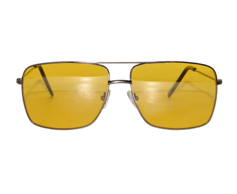 Peter Jones Square Medium Size Unisex Yellow Non-Polarized Sunglass - Image 3