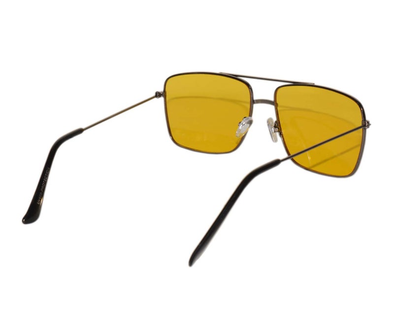 Peter Jones Square Medium Size Unisex Yellow Non-Polarized Sunglass - Image 5