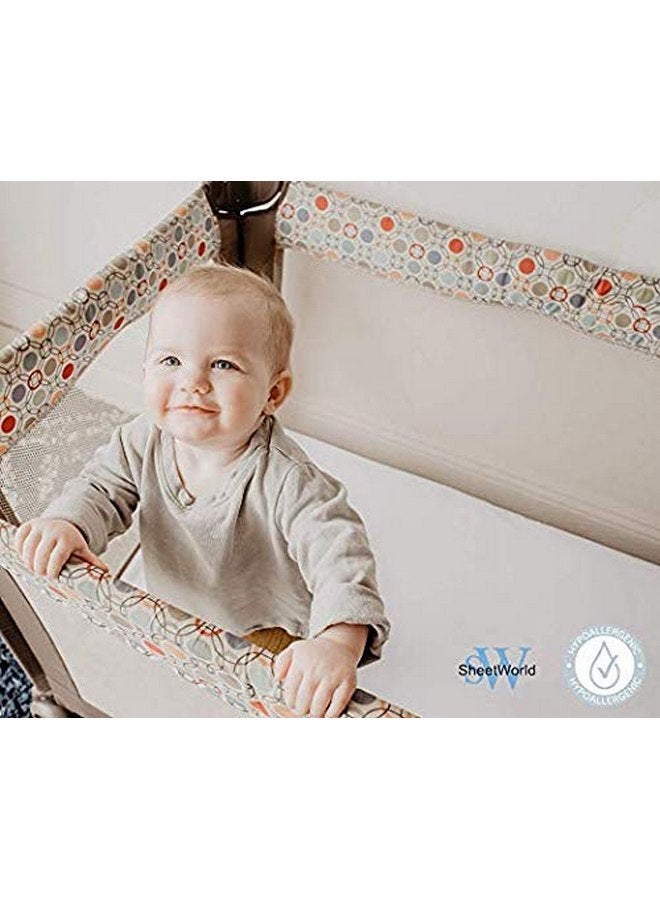 SHEETWORLD.COM SheetWorld Fitted 100% Cotton Percale Pack N Play Sheet Fits Graco 27 x 39, Grey Chevron Zigzag, Made in USA - Image 5