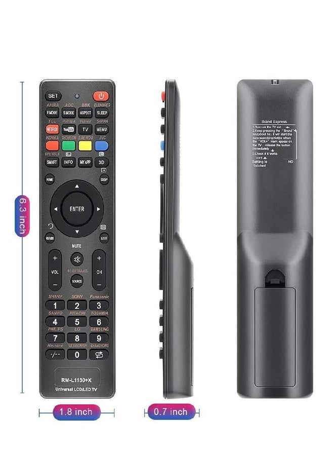 Huayu Universal RM-L1130+X Remote Control Fits for All Brand LCD LED 3D Smart TV - Image 3