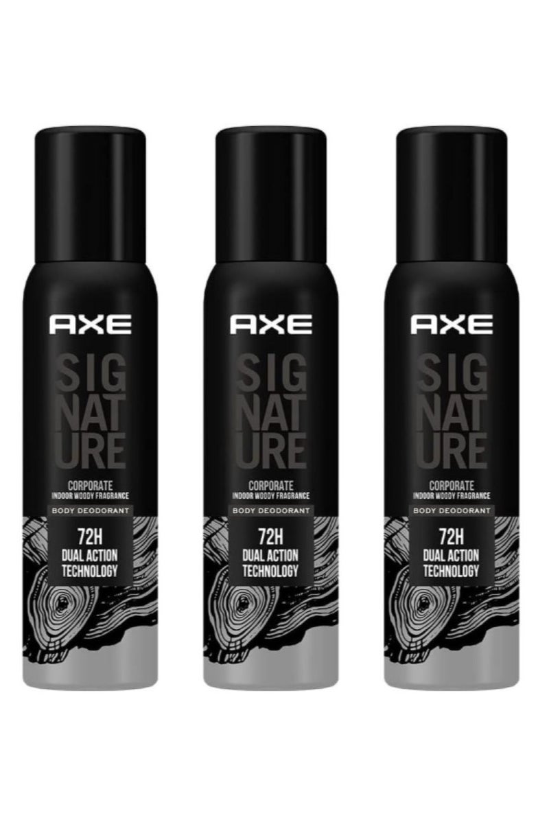 Axe Signature Corporate No Gas Body Deodorant for Men 122ml 3PCS