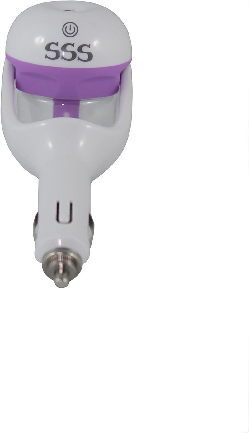 Car Aroma Diffusers & Cool Mist Car Humidifiers All in One! Freshen & Revitalize Your Driving Experience & A Mini Portable Travel 12V DC Diffuser for Aromatherapy (Purple)