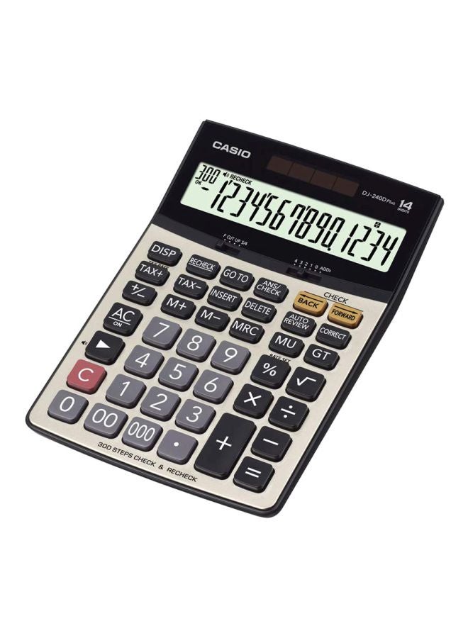 كاسيو آلة حاسبة مكتبية بشاشة سعة 14 رقماً أسود/ فضي - Image 1